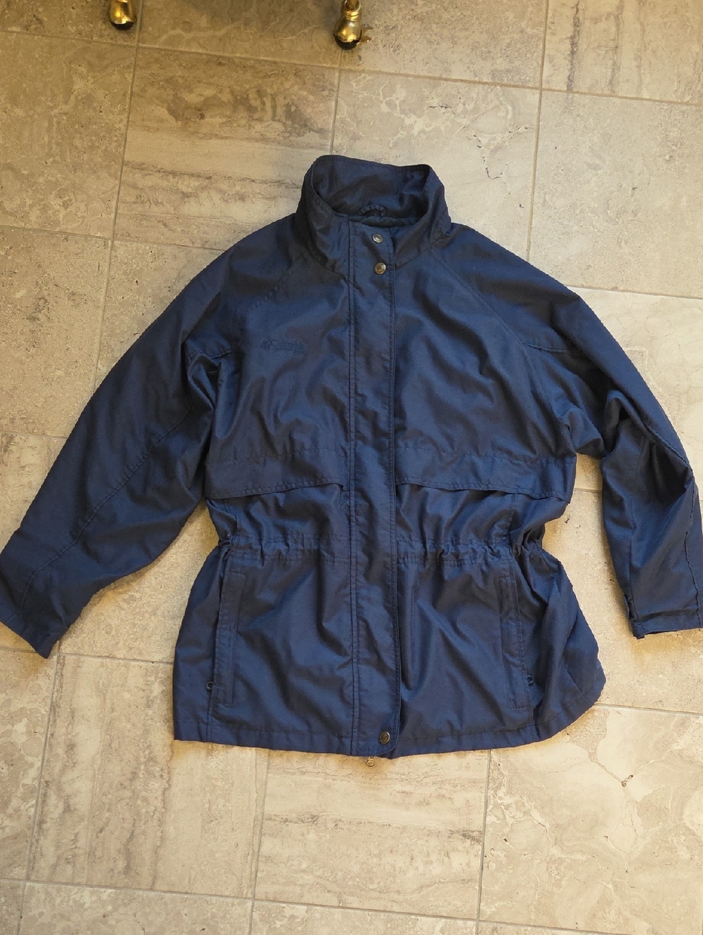 Columbia Jacket Womens Large Blue Full Zip Lined Windbreaker Outdoor Casual